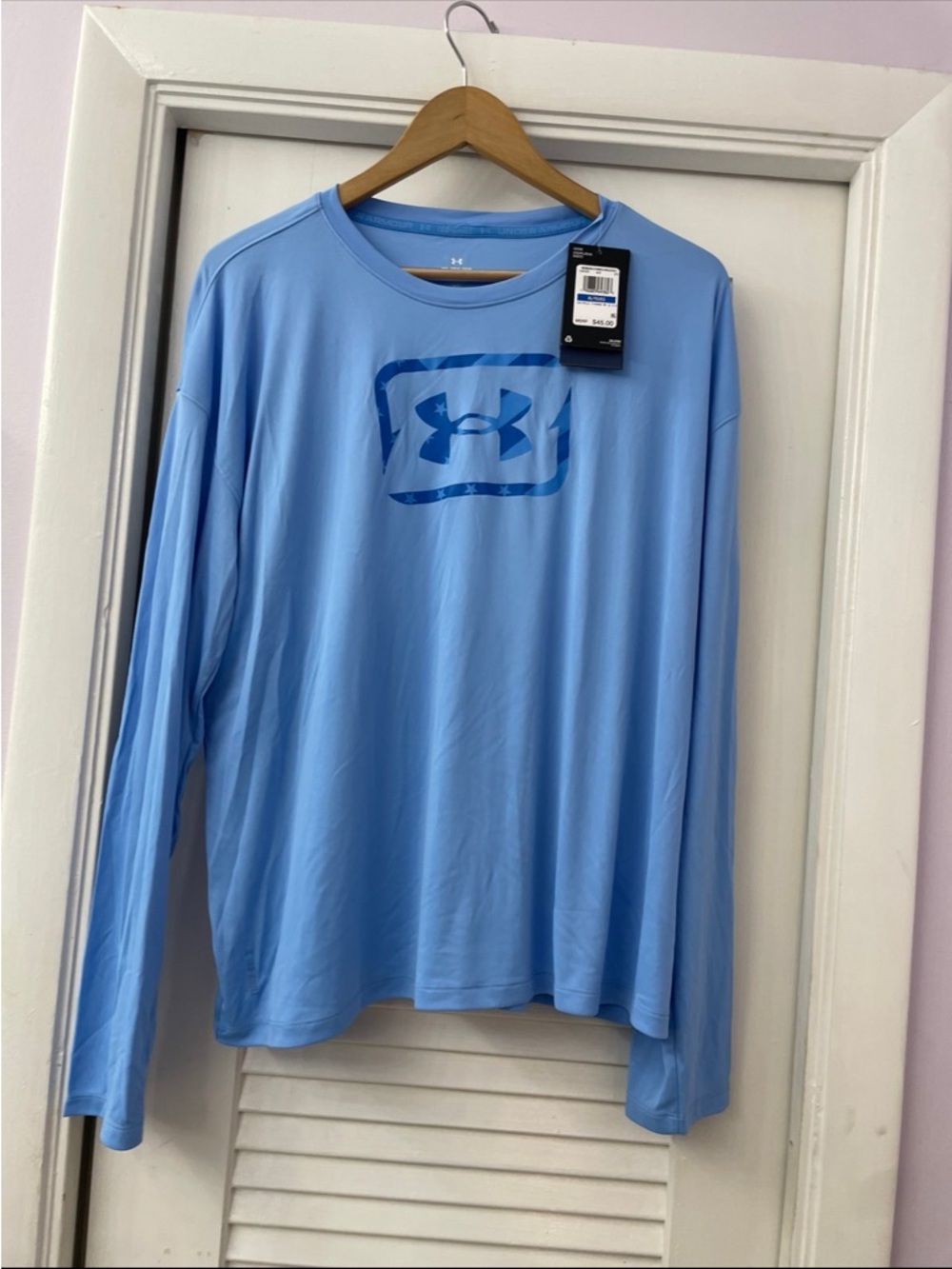Under Armour Men’s Sky Blue Long Sleeve Logo Performance Tee